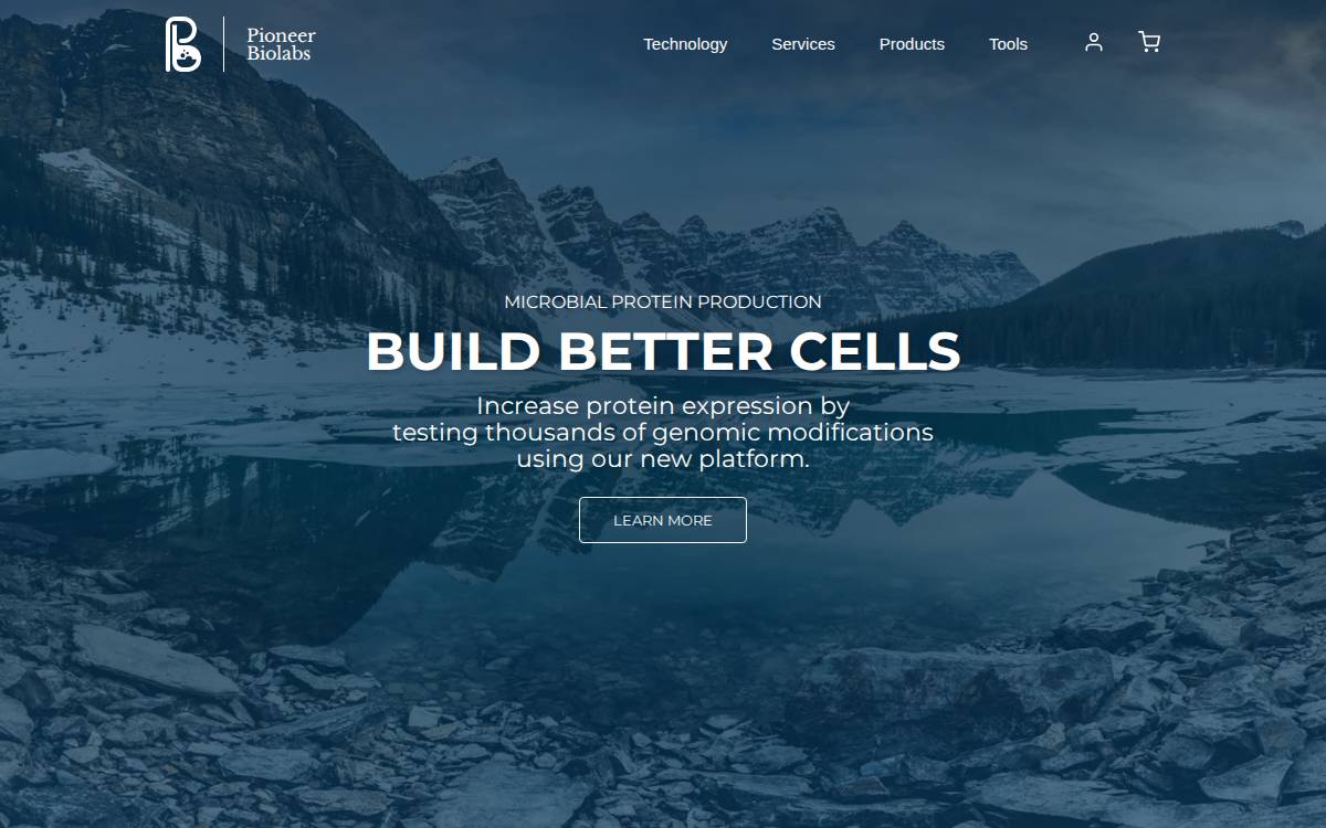 Pioneer Biolabs website preview