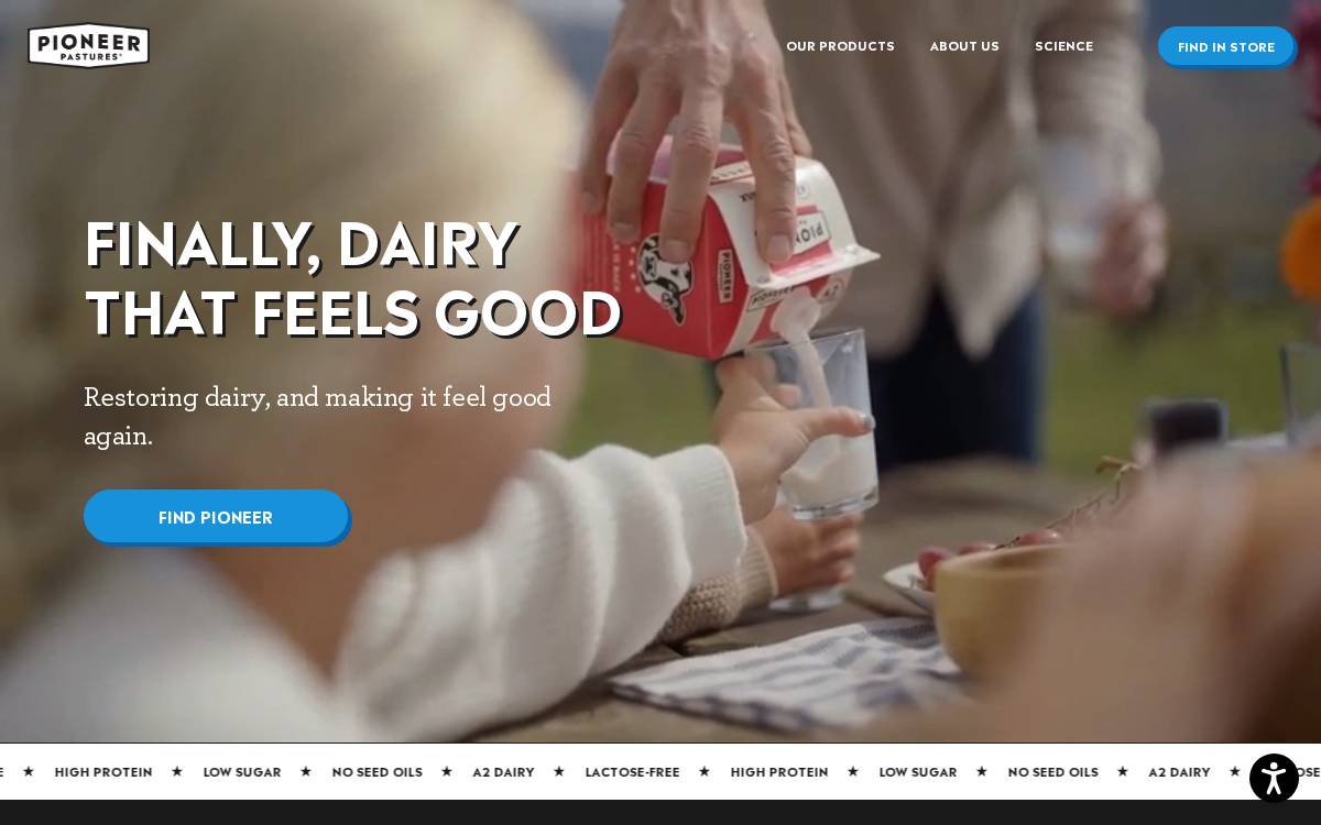 Pioneerpastures website preview