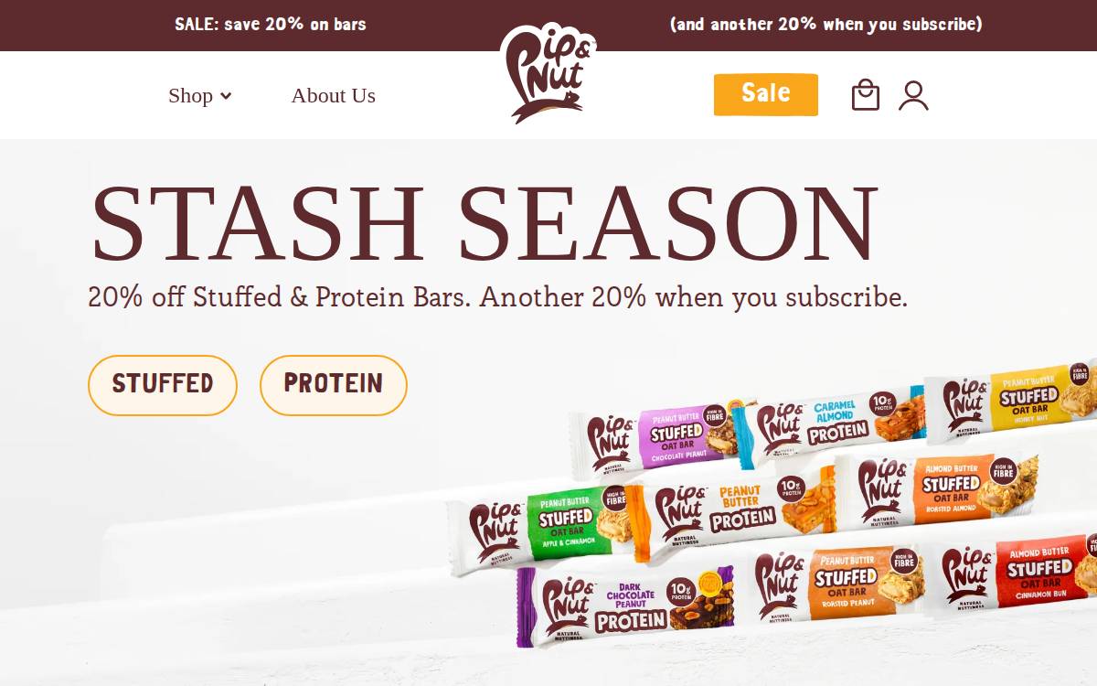 Pip & Nut website preview