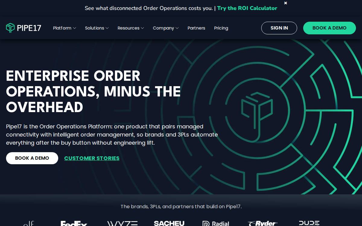 Pipe17 website preview