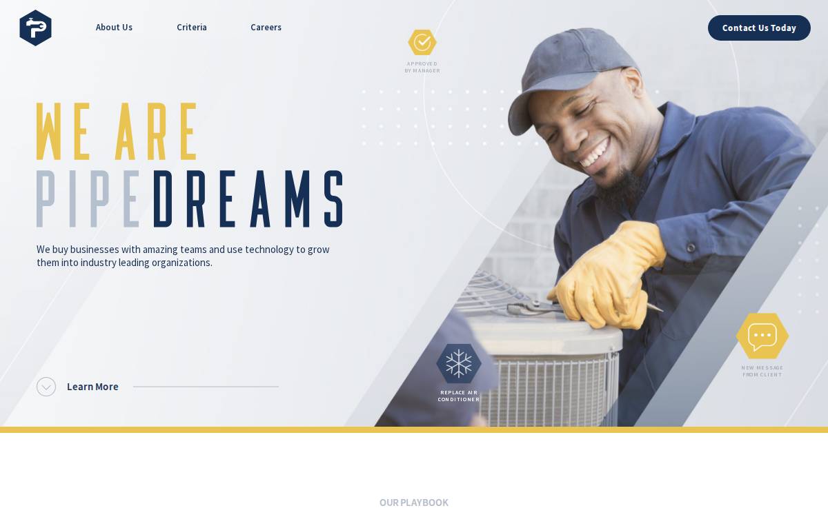 PipeDreams website preview
