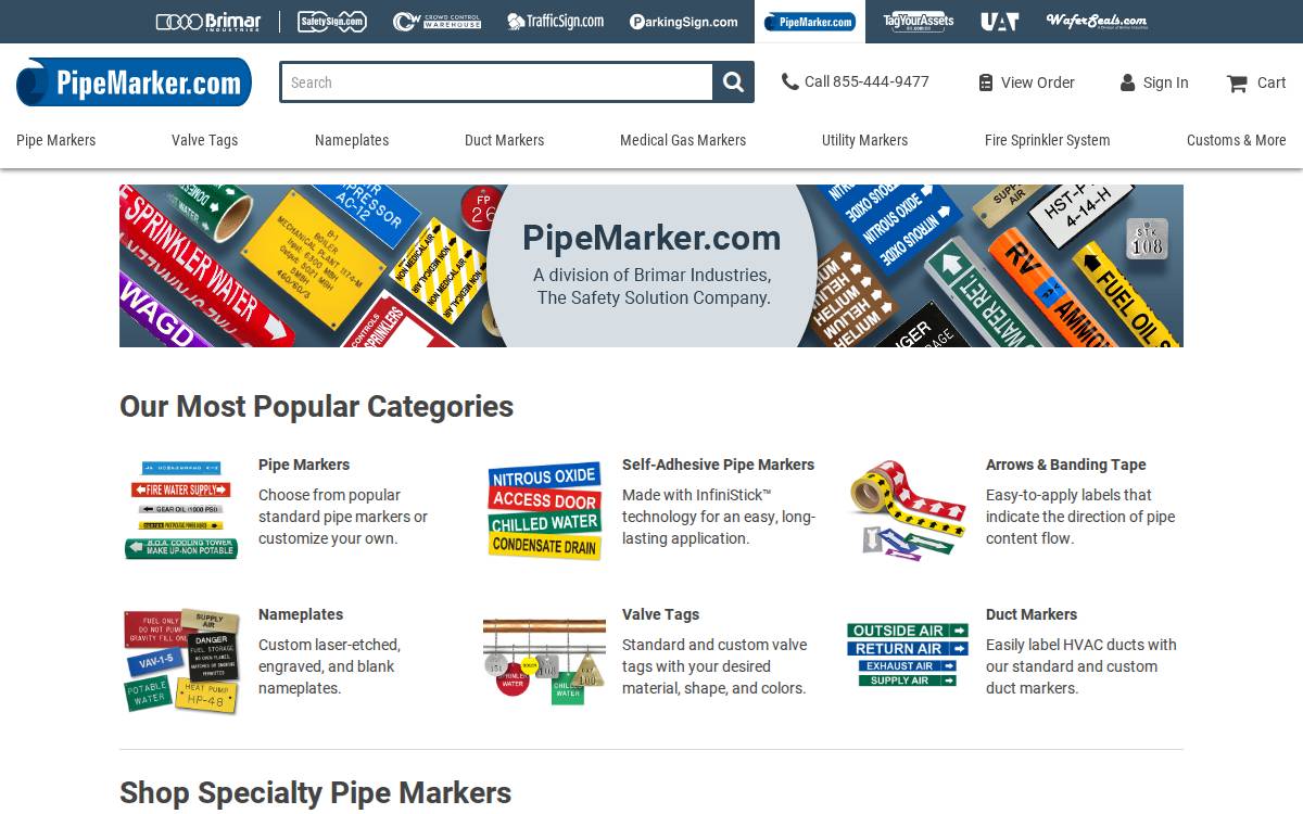 Pipemarker website preview