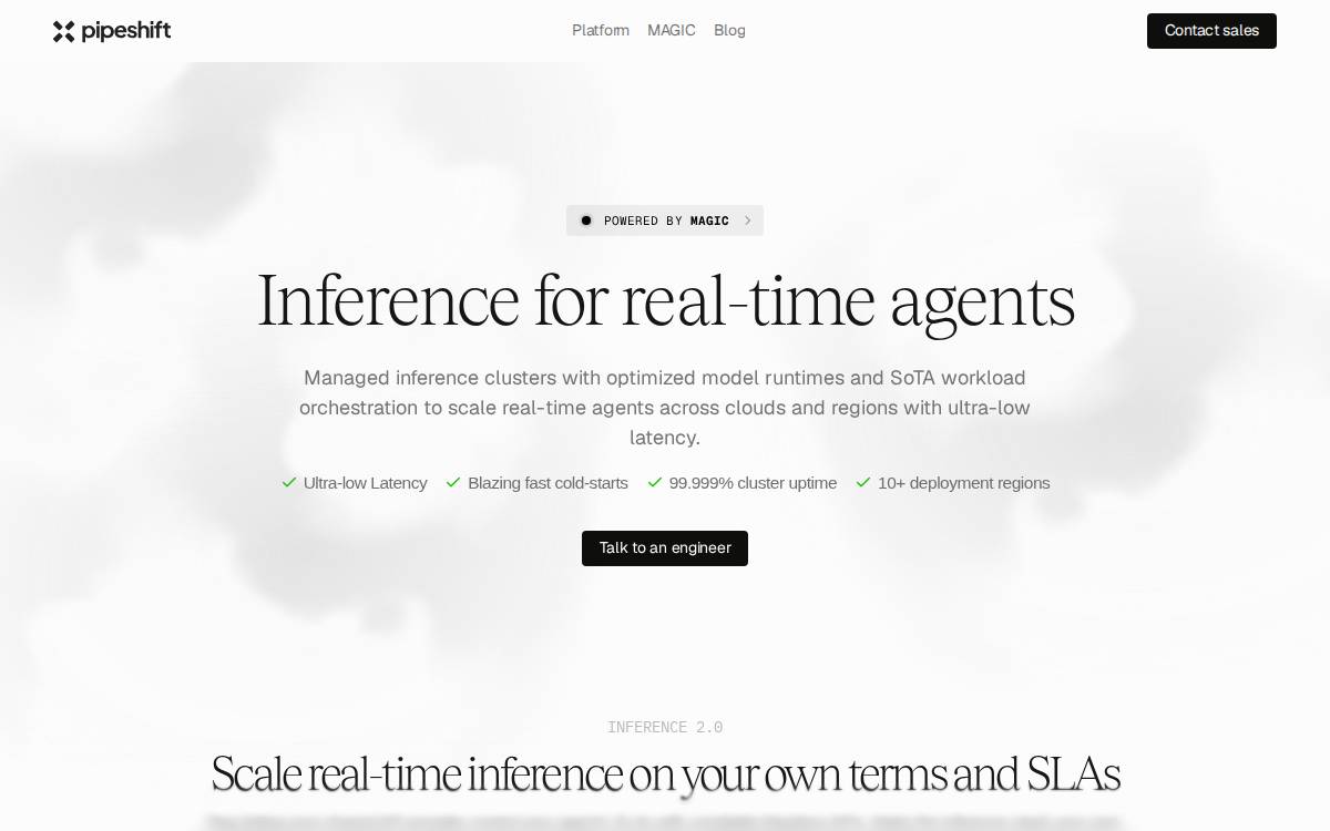 Pipeshift website preview