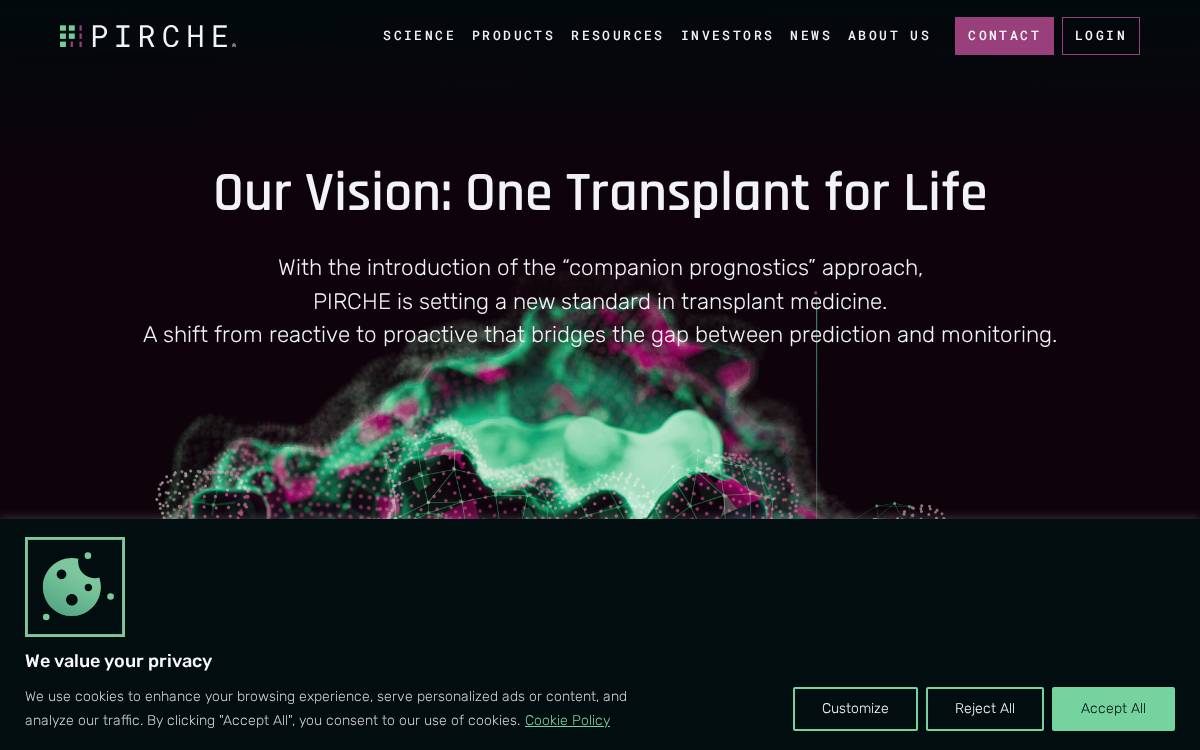 Pirche website preview