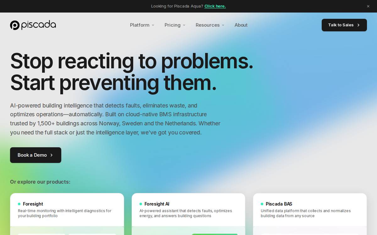 Piscada website preview