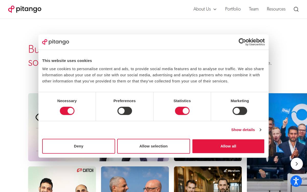 Pitango website preview