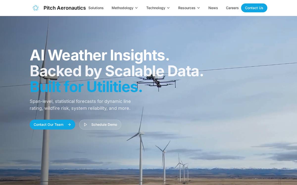 Pitch Aeronautics website preview