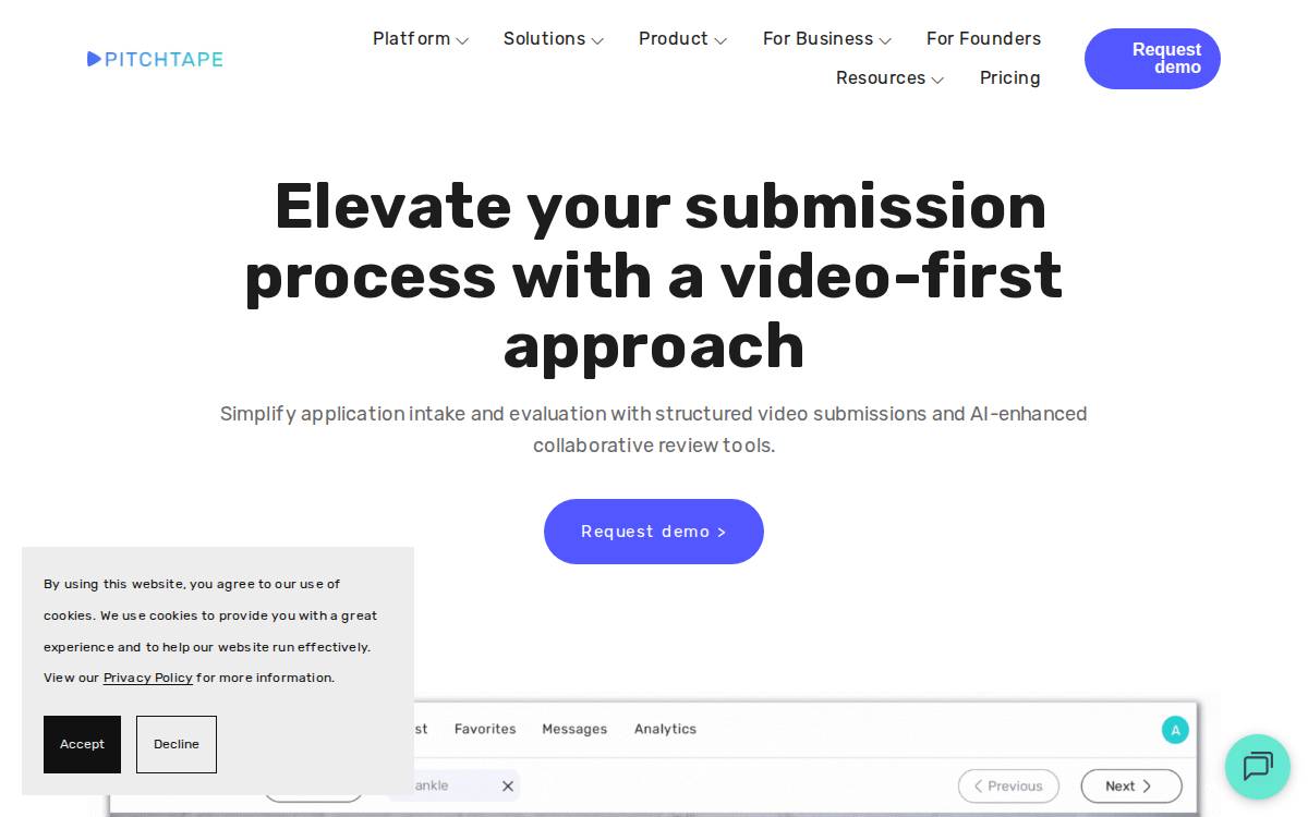 Pitchtape website preview
