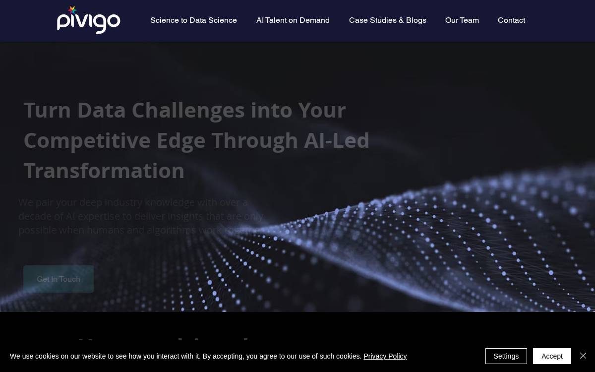 Pivigo website preview
