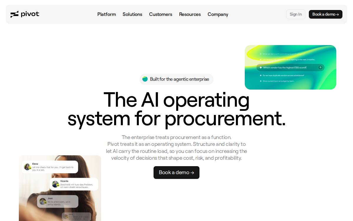 Pivot website preview