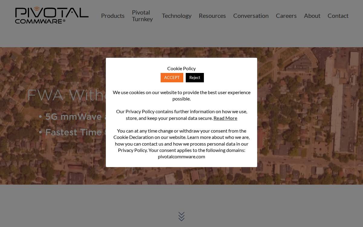 Pivotal Commware website preview