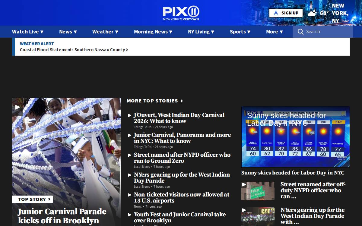 PIX11 website preview