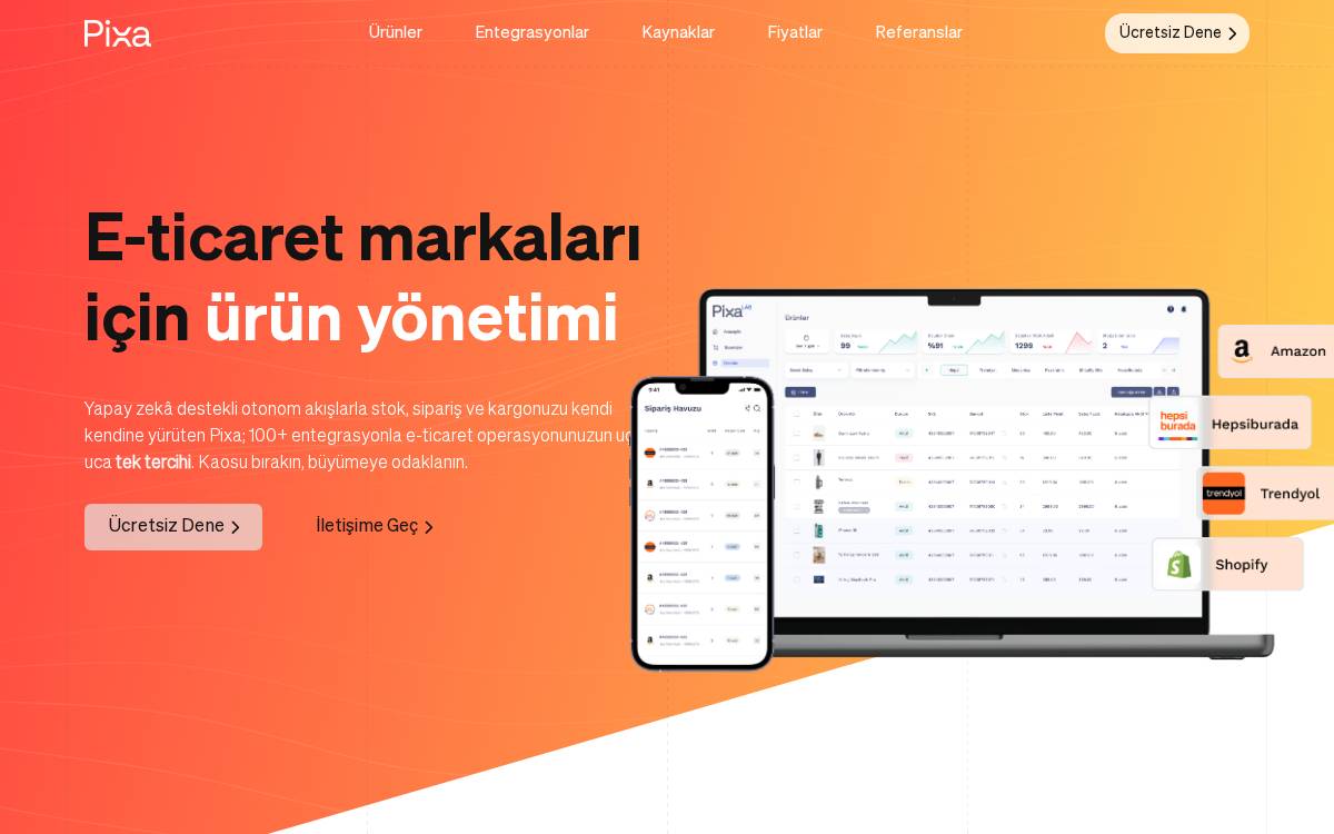 Pixa Software website preview