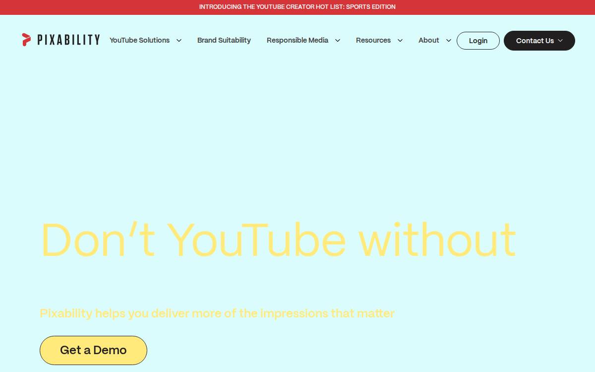 Pixability website preview