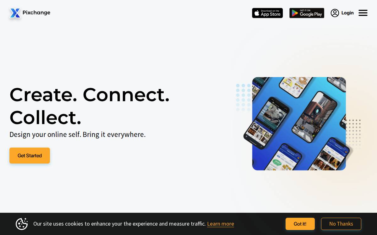 Pixchange website preview