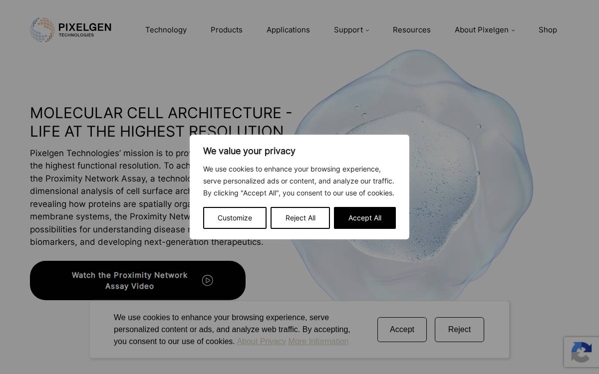 Pixelgen website preview