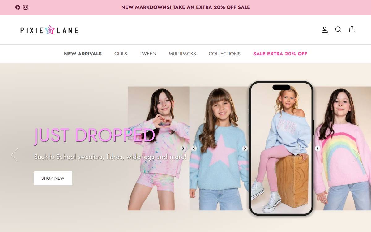 Pixielane website preview