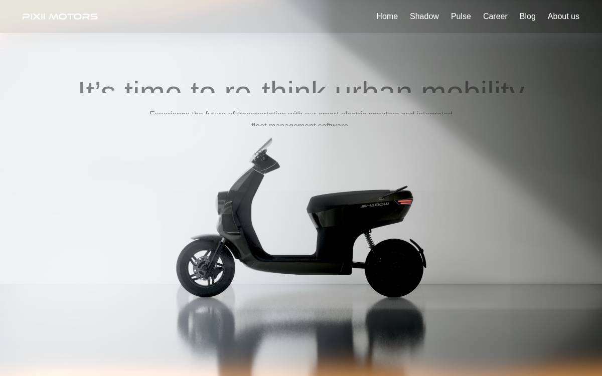 Pixii Motors website preview