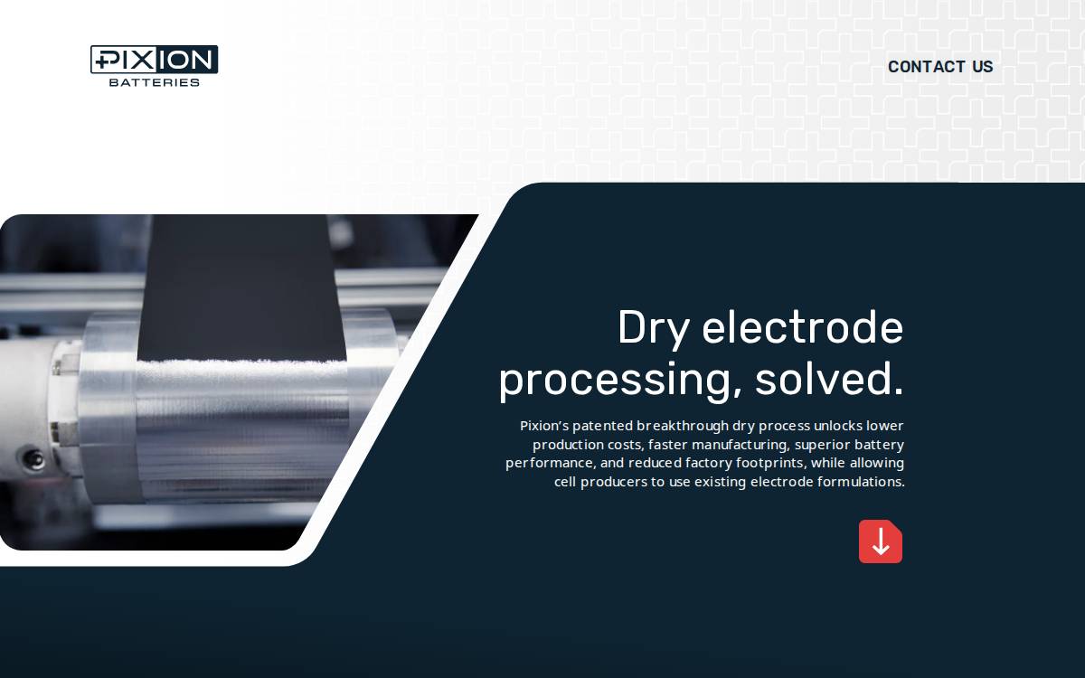 Pixion Batteries website preview