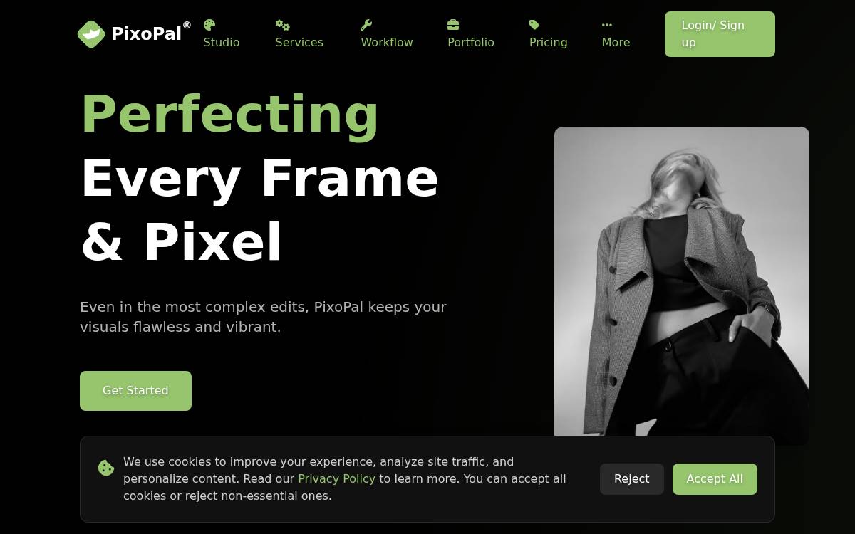 Pixopal website preview