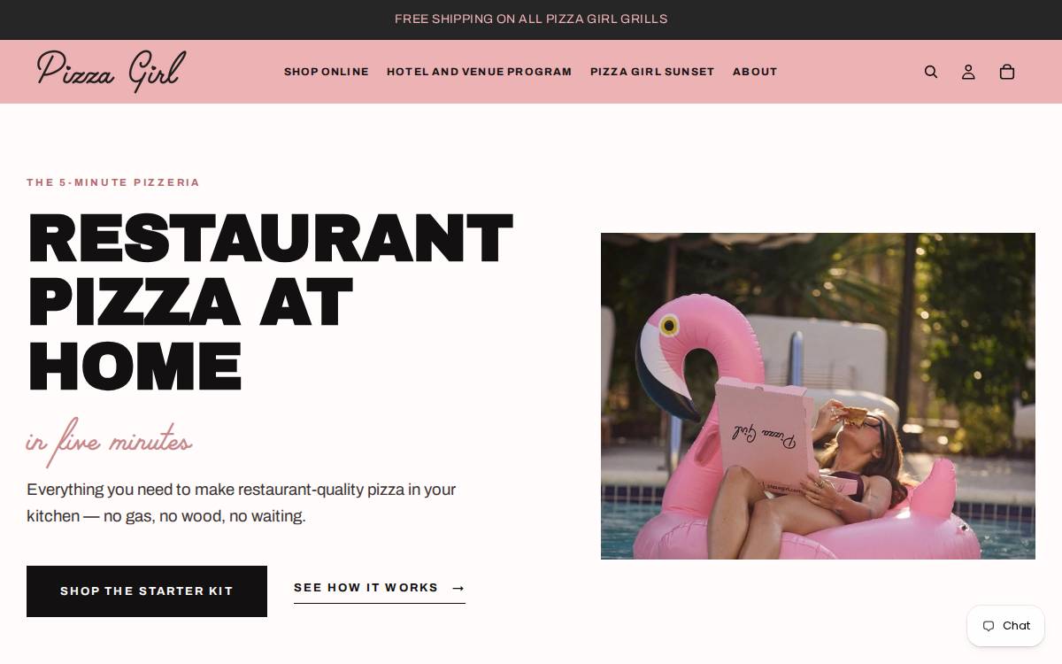 Pizzagirl website preview