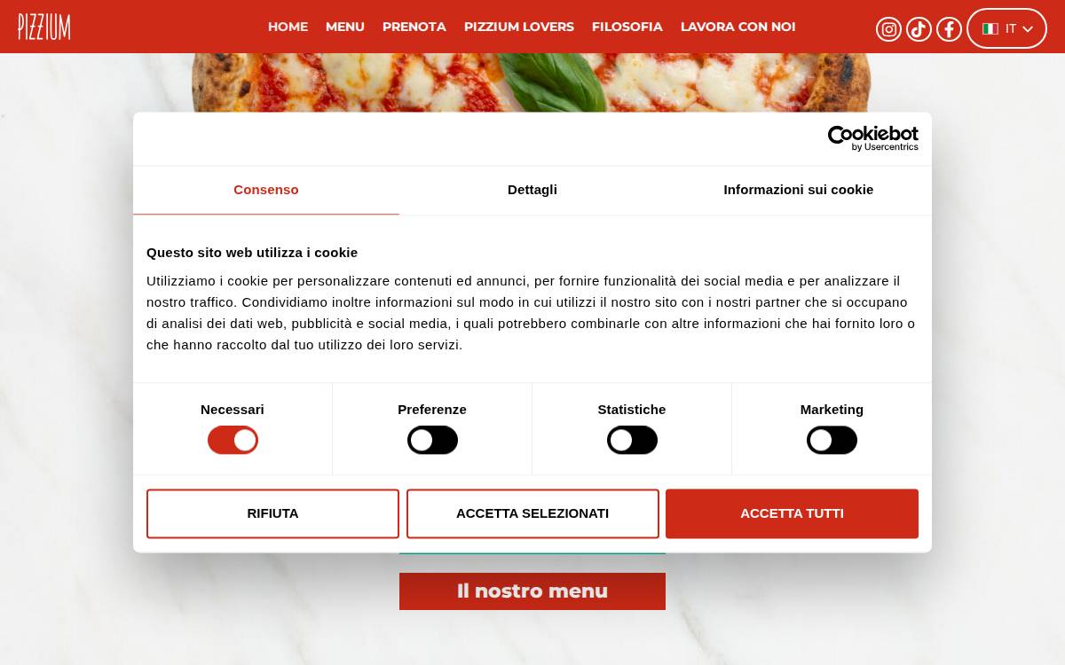 Pizzium website preview