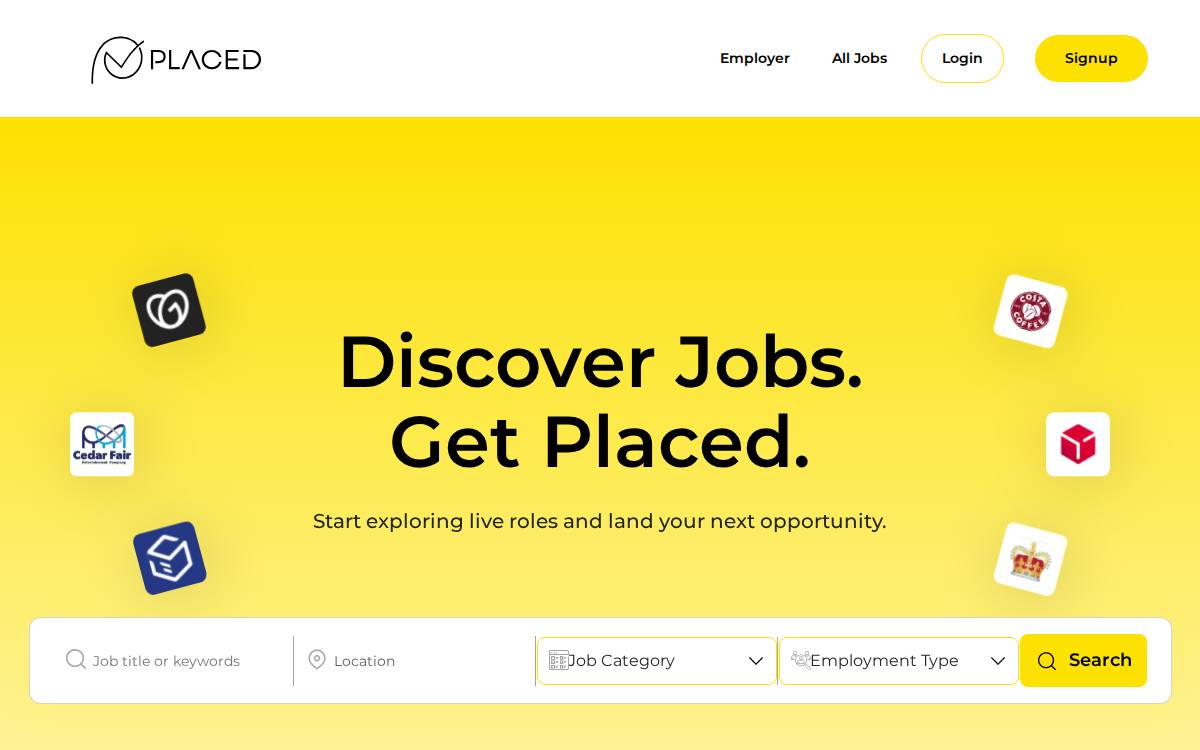 Placed App website preview