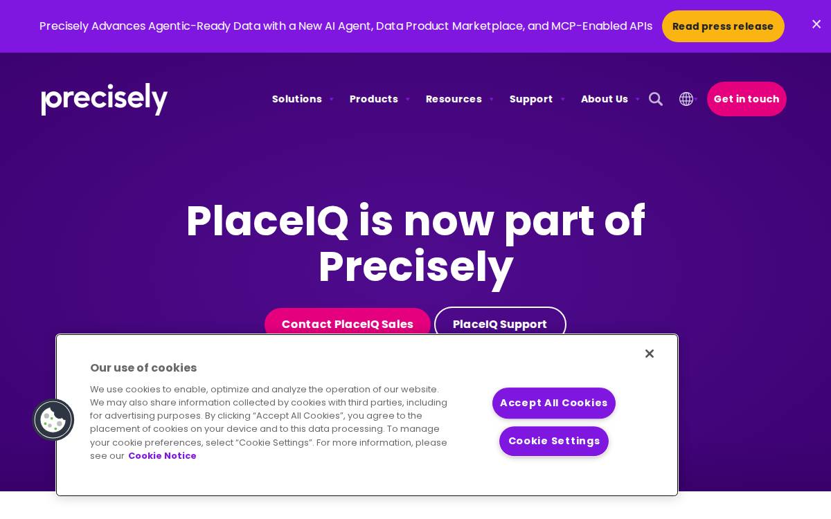 PlaceIQ website preview