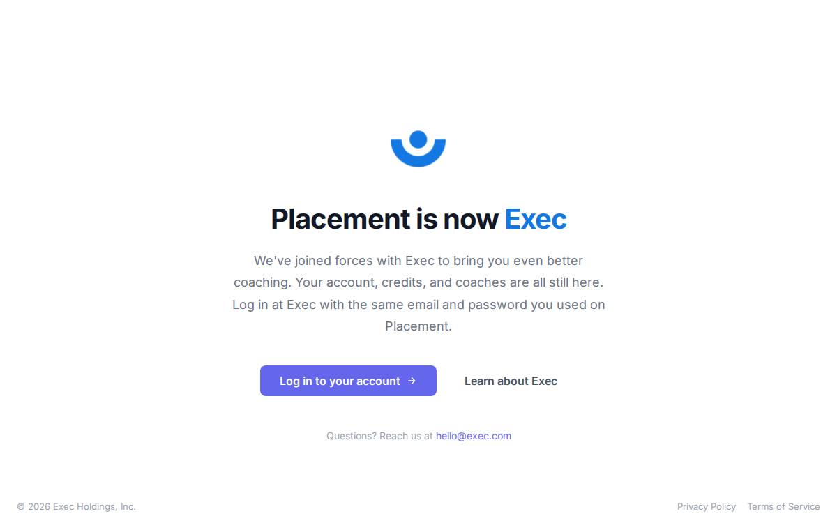 Placement website preview