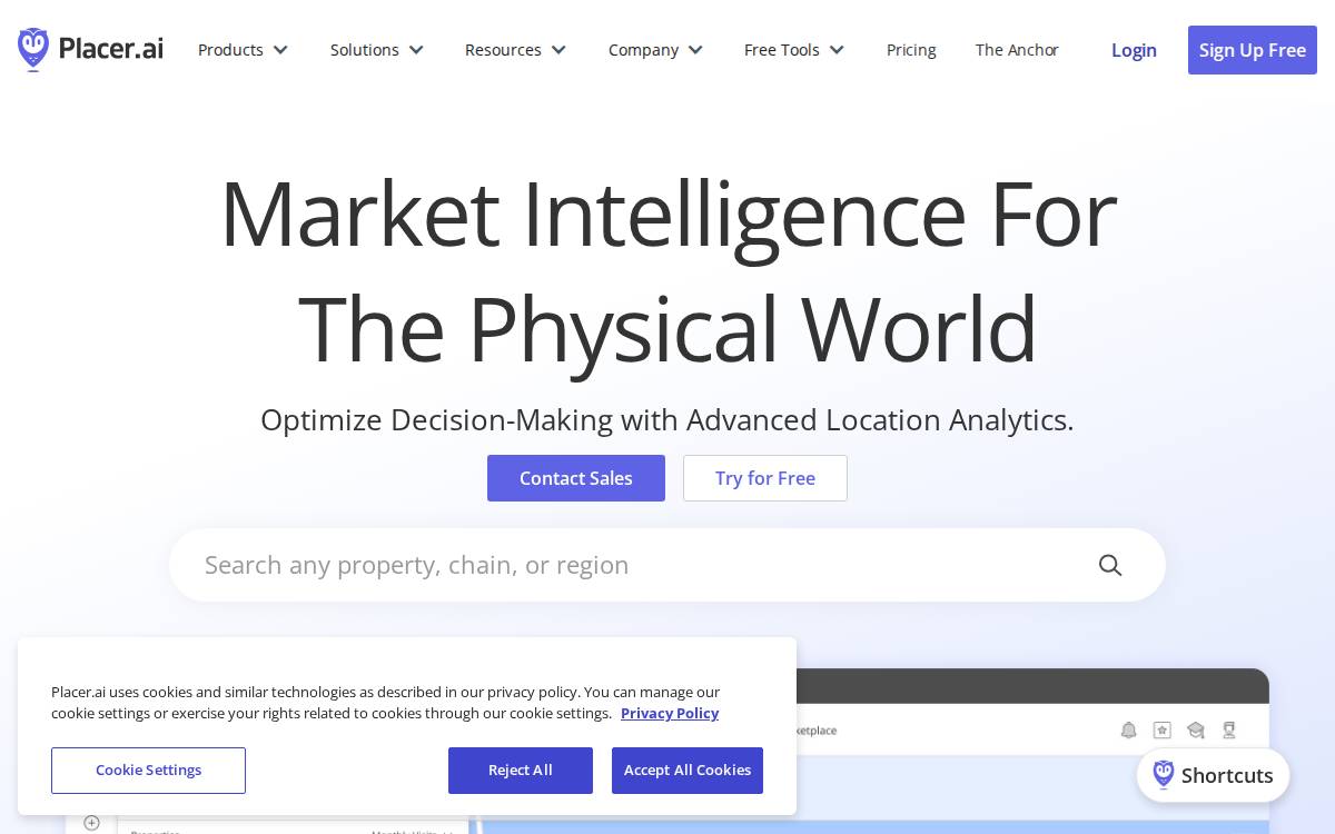 Placer AI website preview