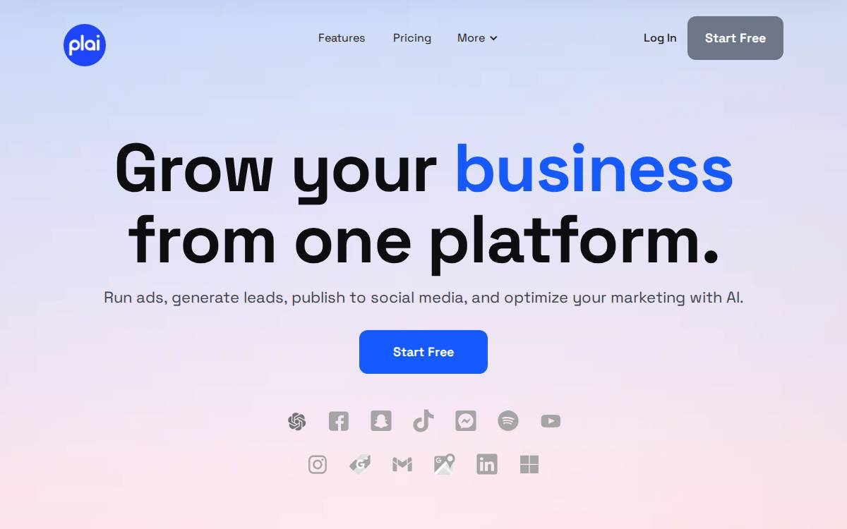 Plai website preview