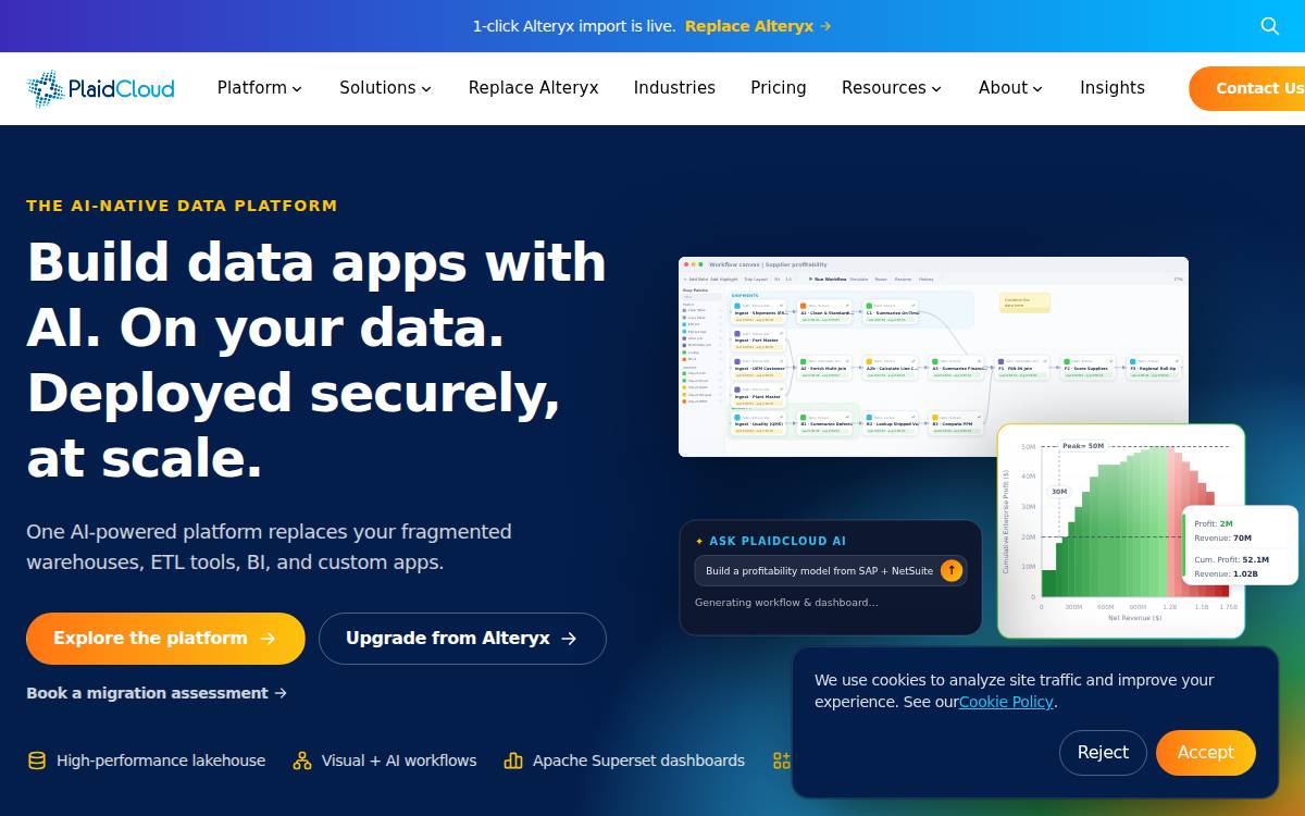 PlaidCloud website preview