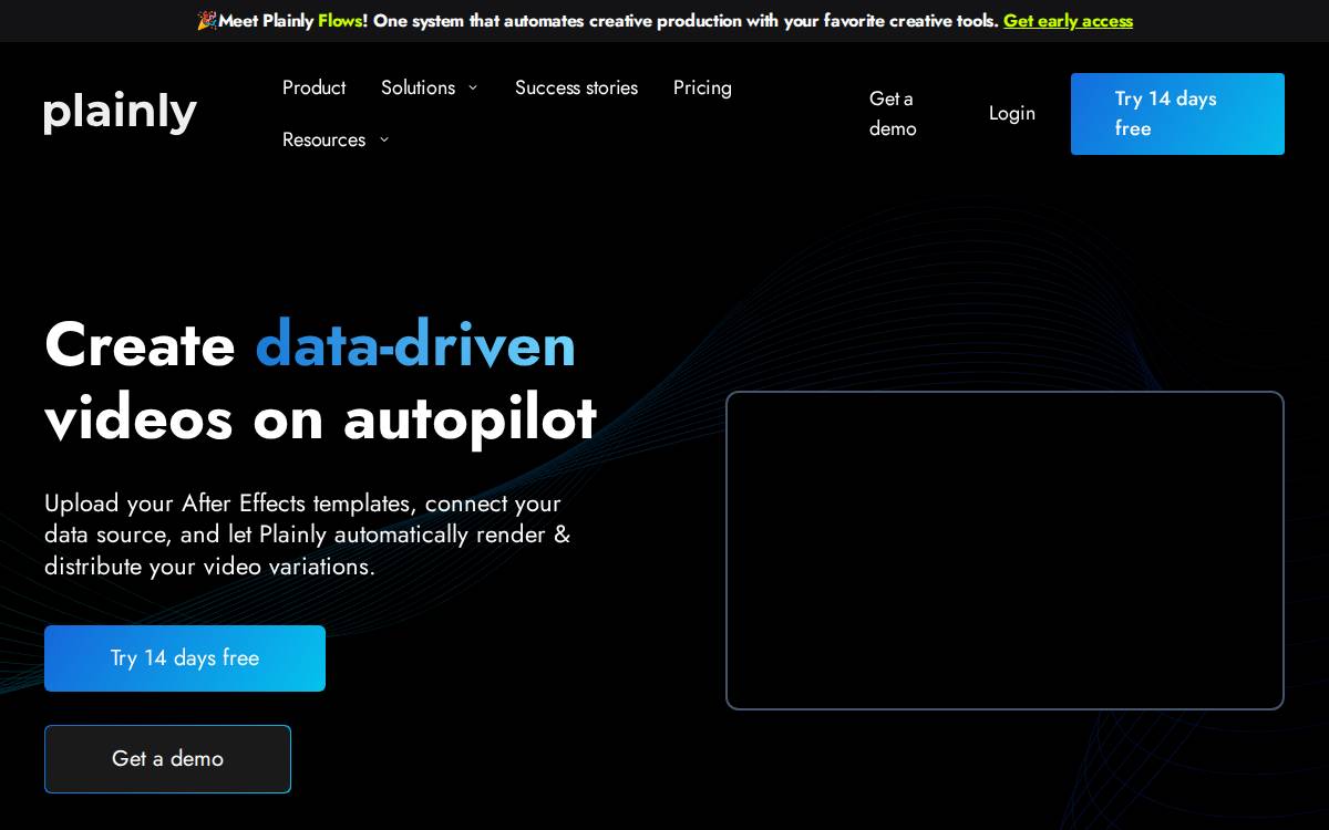 Plainlyvideos website preview
