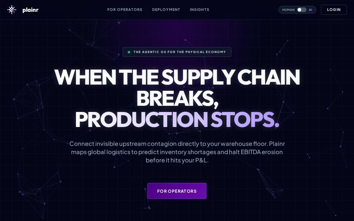 Plainr.io website preview