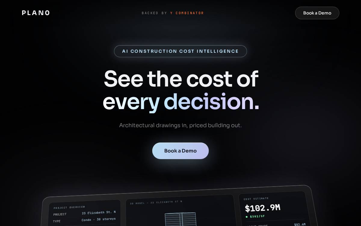 PLAN0 AI website preview