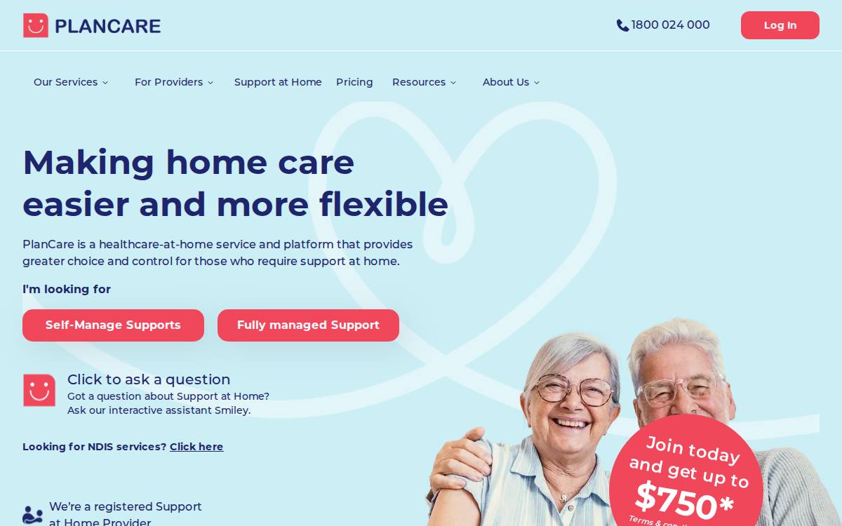 PlanCare website preview