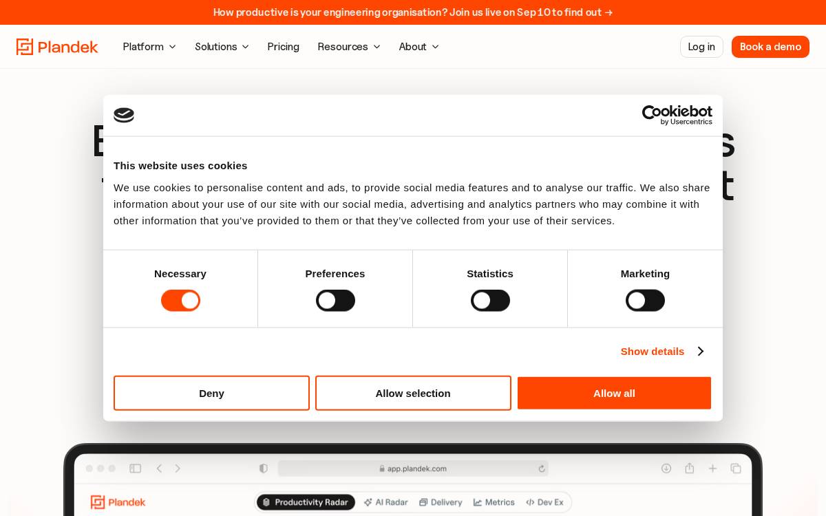 Plandek website preview