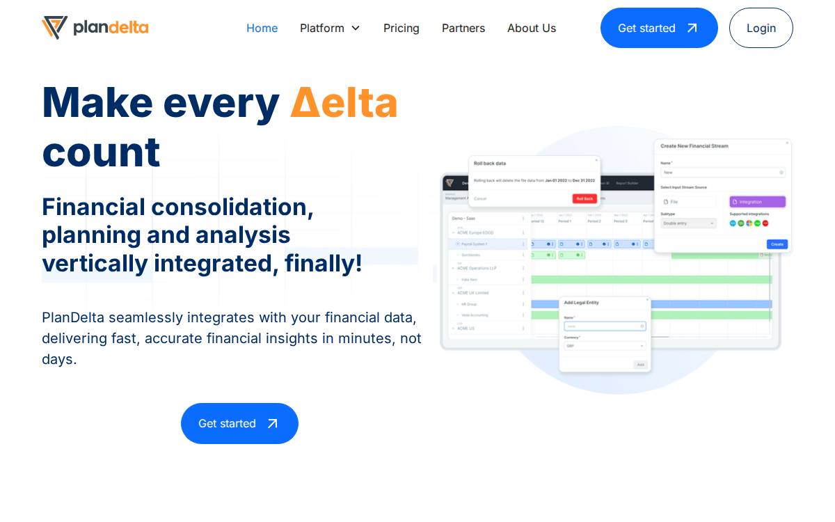 Plandelta website preview
