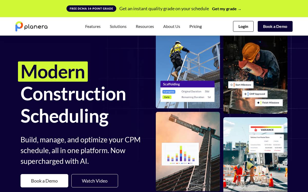 Planera website preview