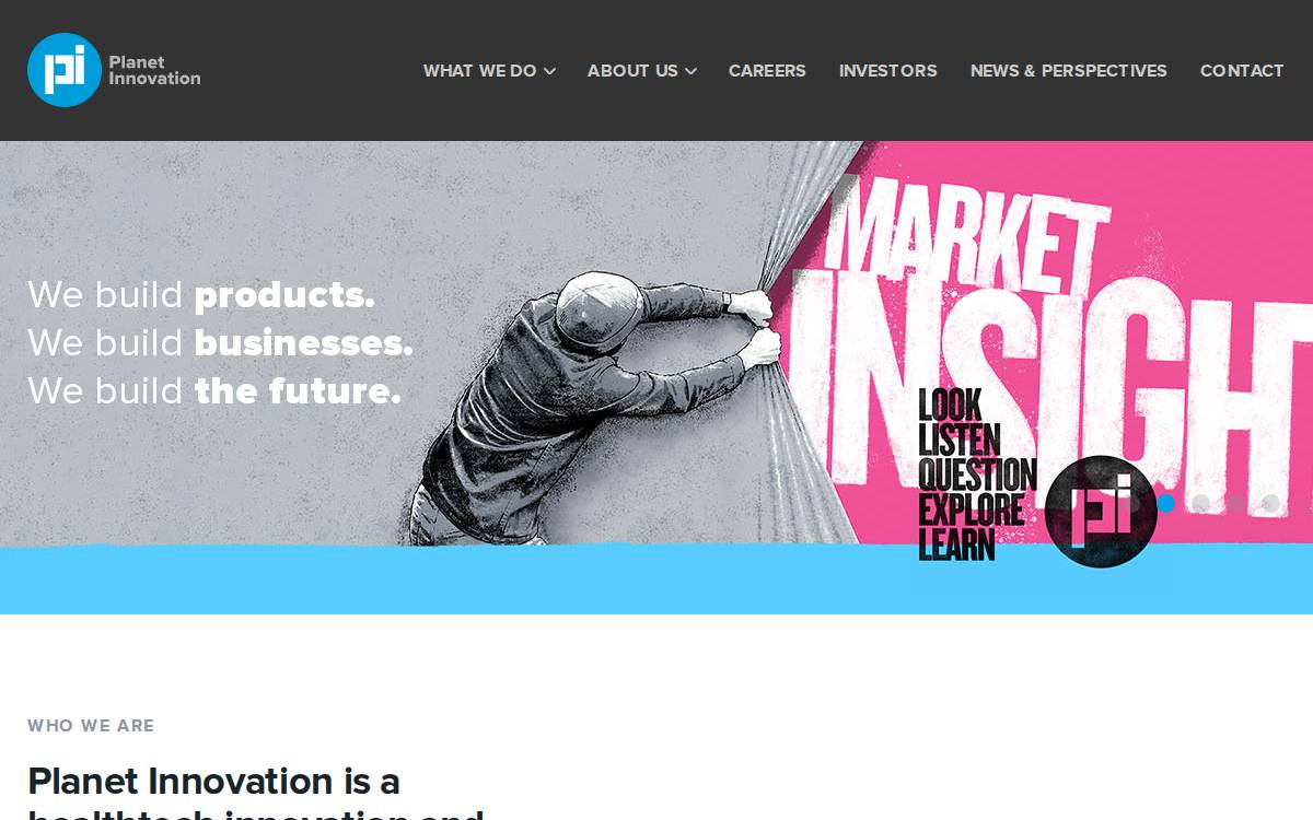Planet Innovation website preview
