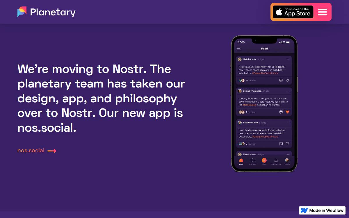 Planetary website preview
