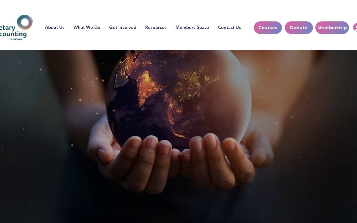 Planetary Accounting Network website preview
