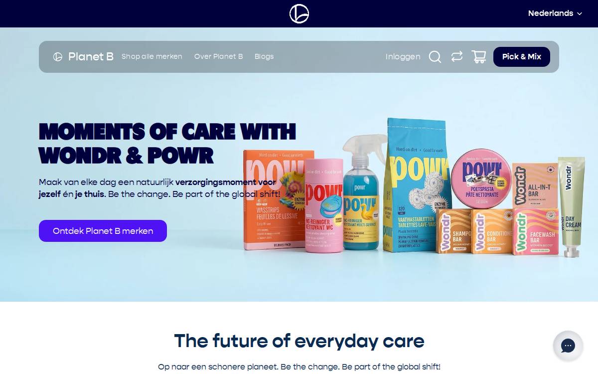 Planet B website preview