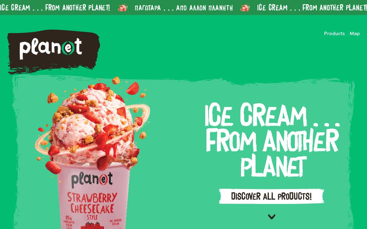 Planet Foods website preview