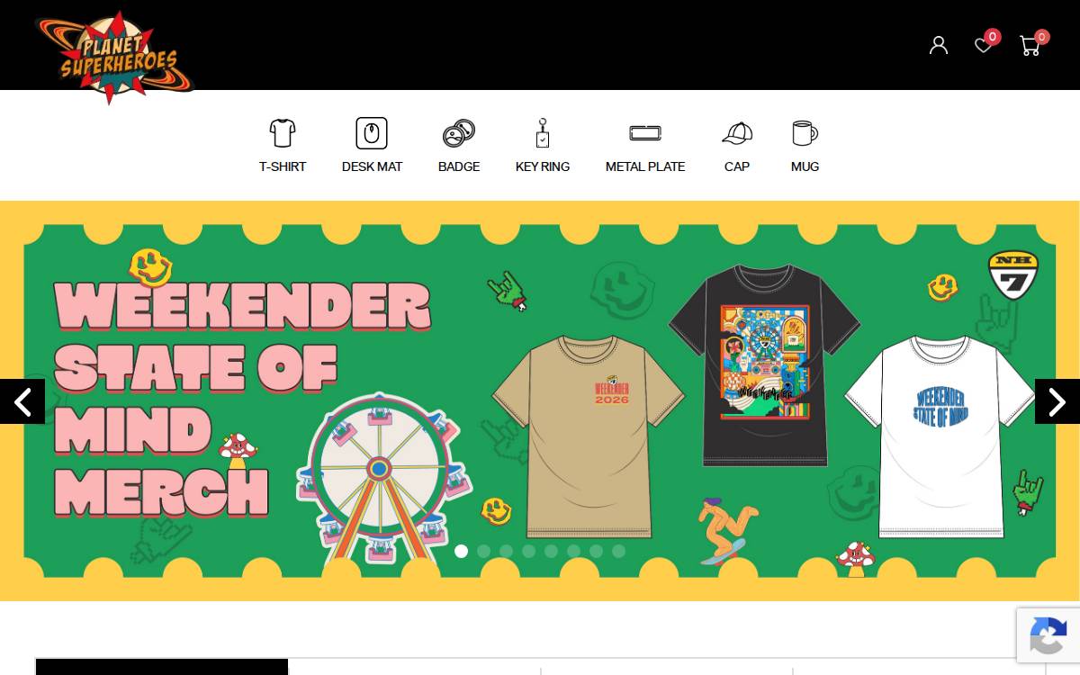 Planetsuperheroes website preview