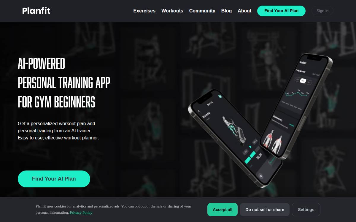 Planfit Healthcare website preview