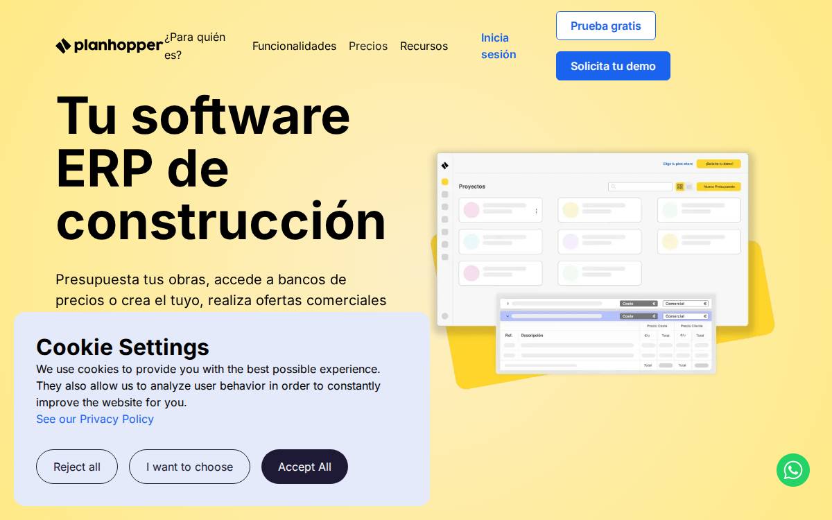 Planhopper website preview
