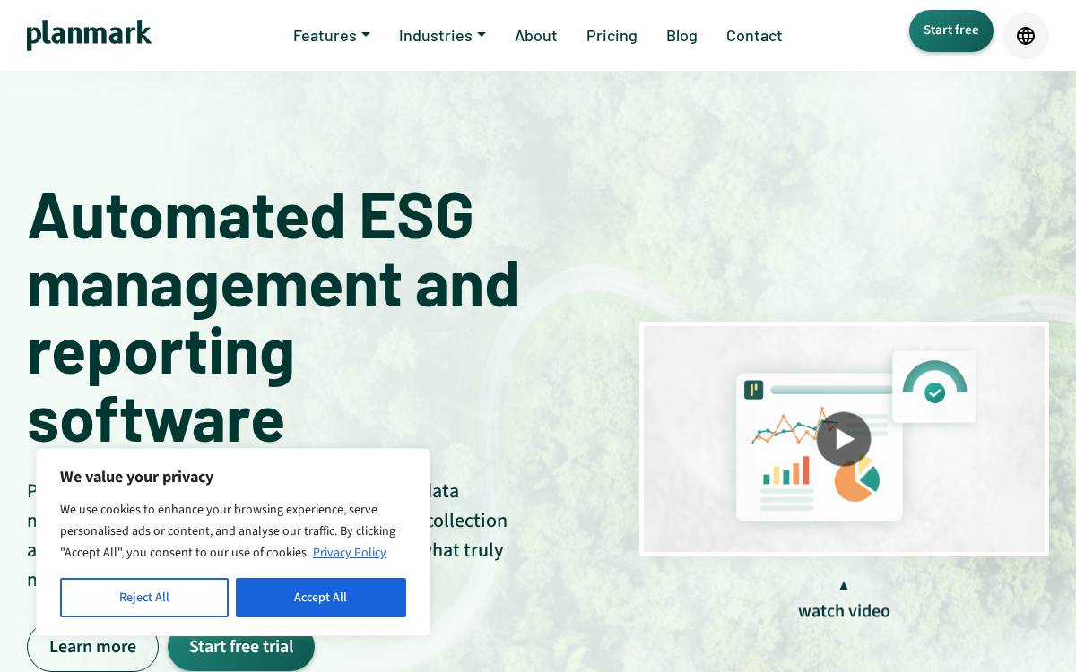 Planmark website preview