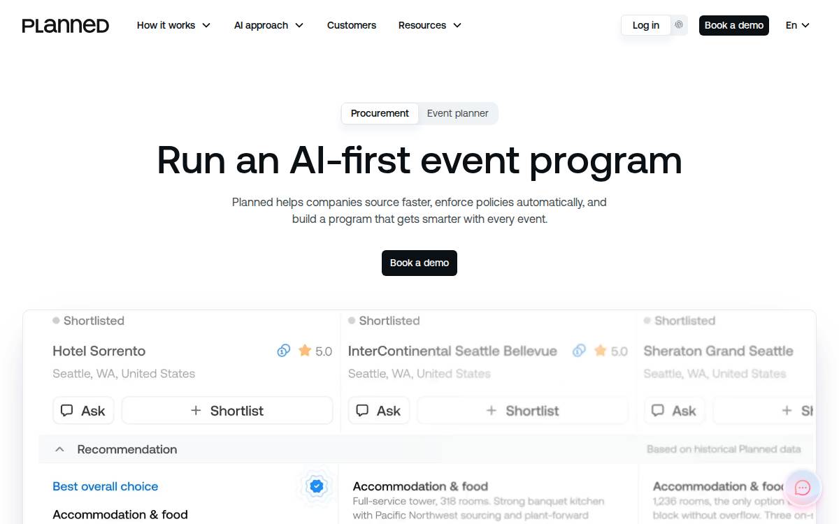 Planned website preview