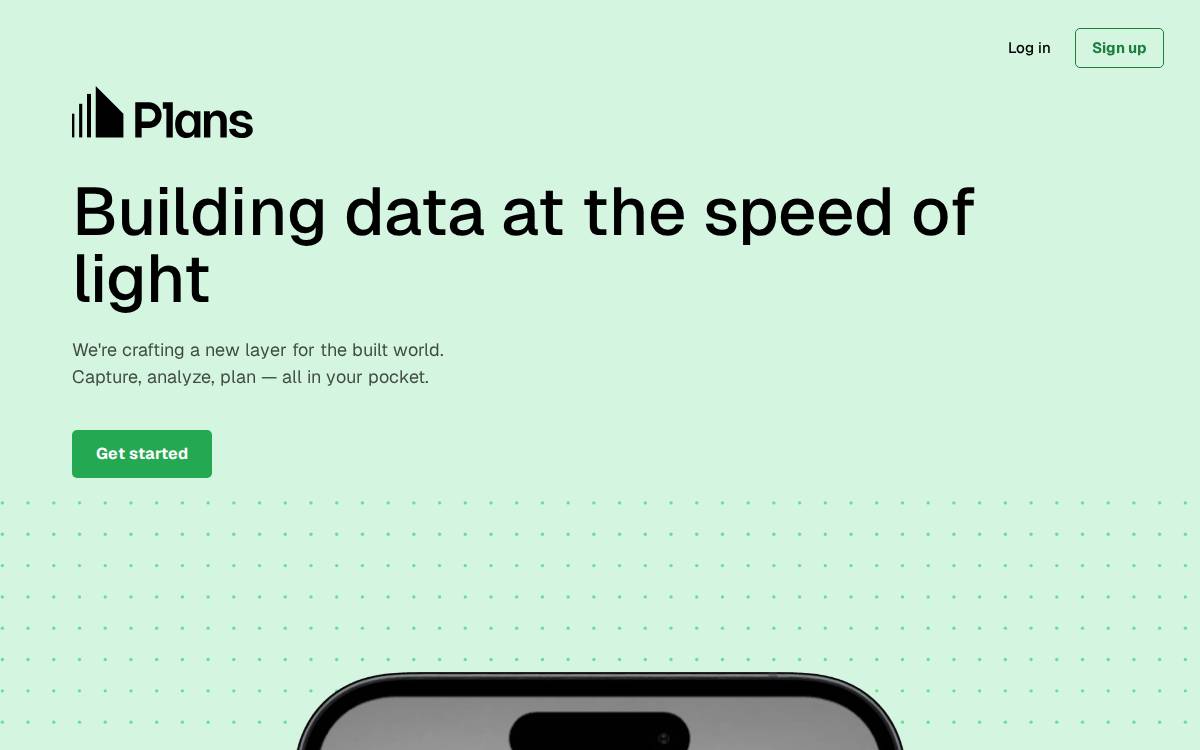 Plans website preview